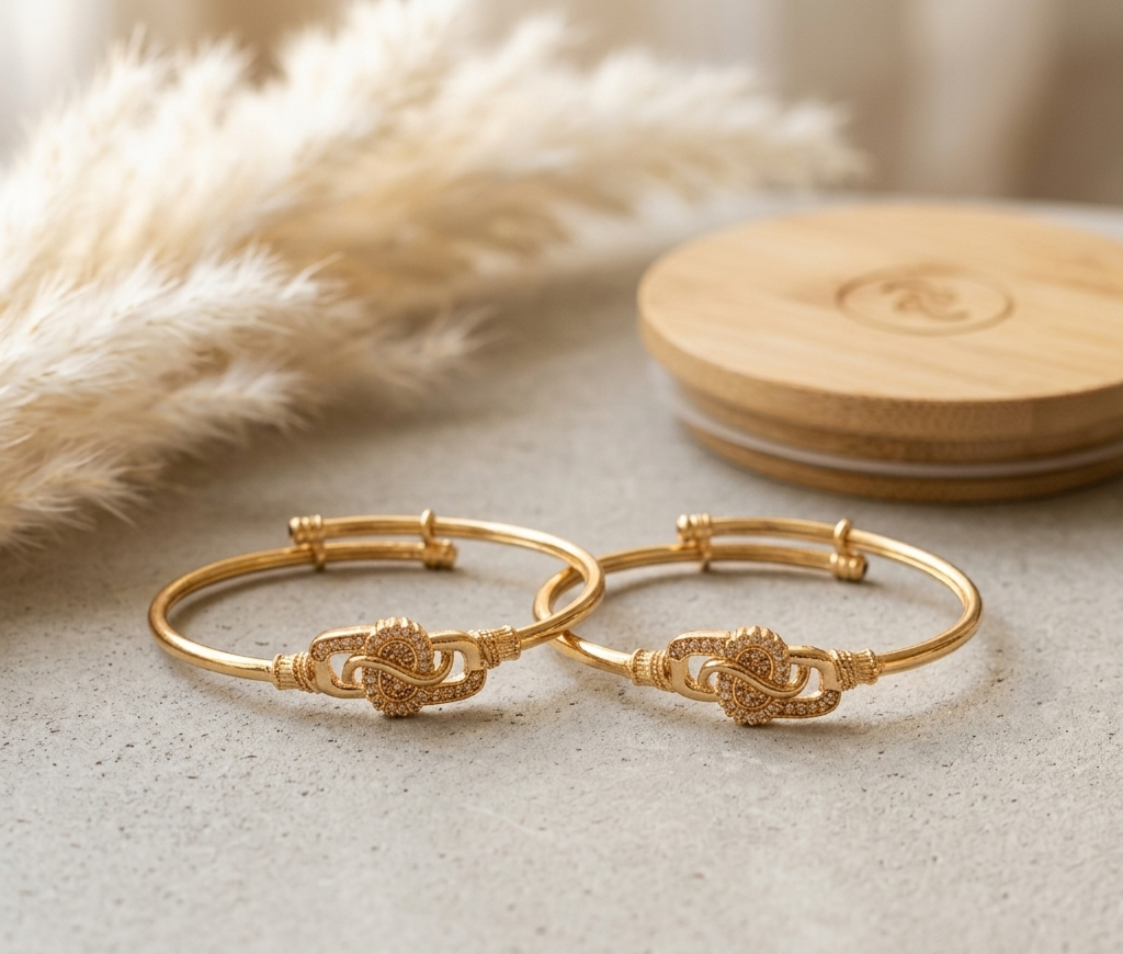 Kasli Premium Gold-Finish Elegant Daily Wear Bracelet