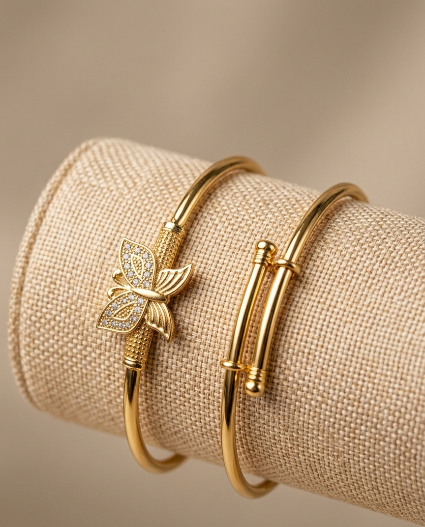 Kasli Premium Gold-Plated Designer Bracelet for Women & Girls