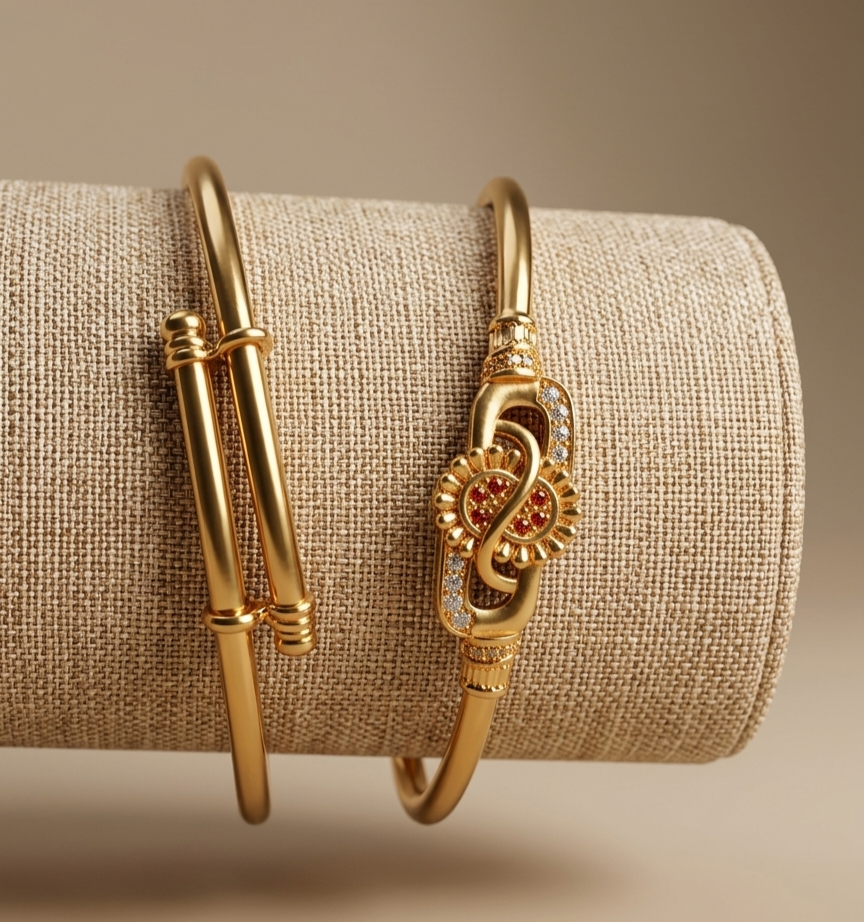 Kasli Premium Gold-Finish Elegant Daily Wear Bracelet