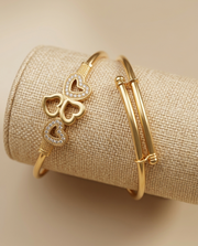 Kasli Elegant Gold-Finish Statement Bracelet for Women