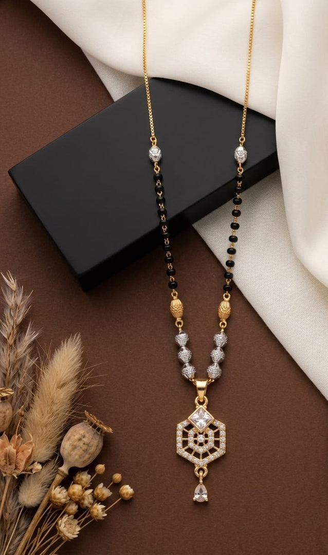 Kasli Elegant Gold-Plated Designer Mangalsutra