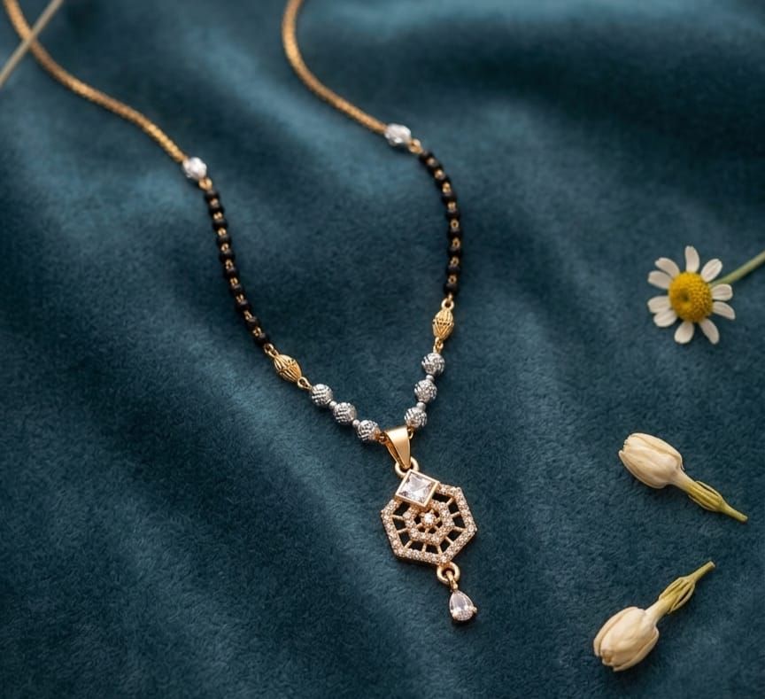 Kasli Elegant Gold-Plated Designer Mangalsutra