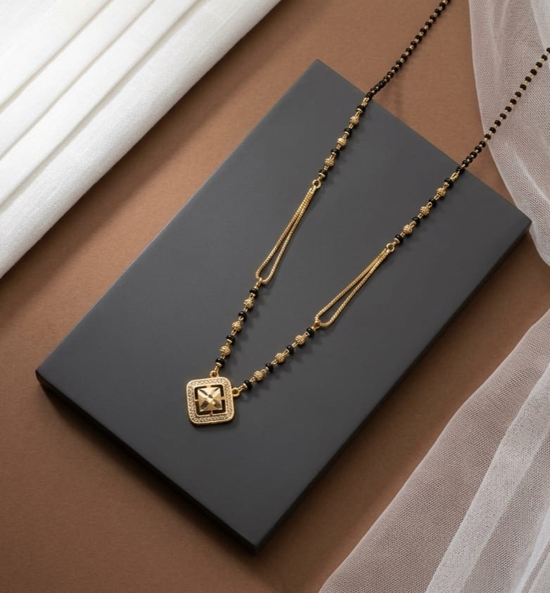 Kasli Minimalist Gold-Finish Daily Wear Mangalsutra